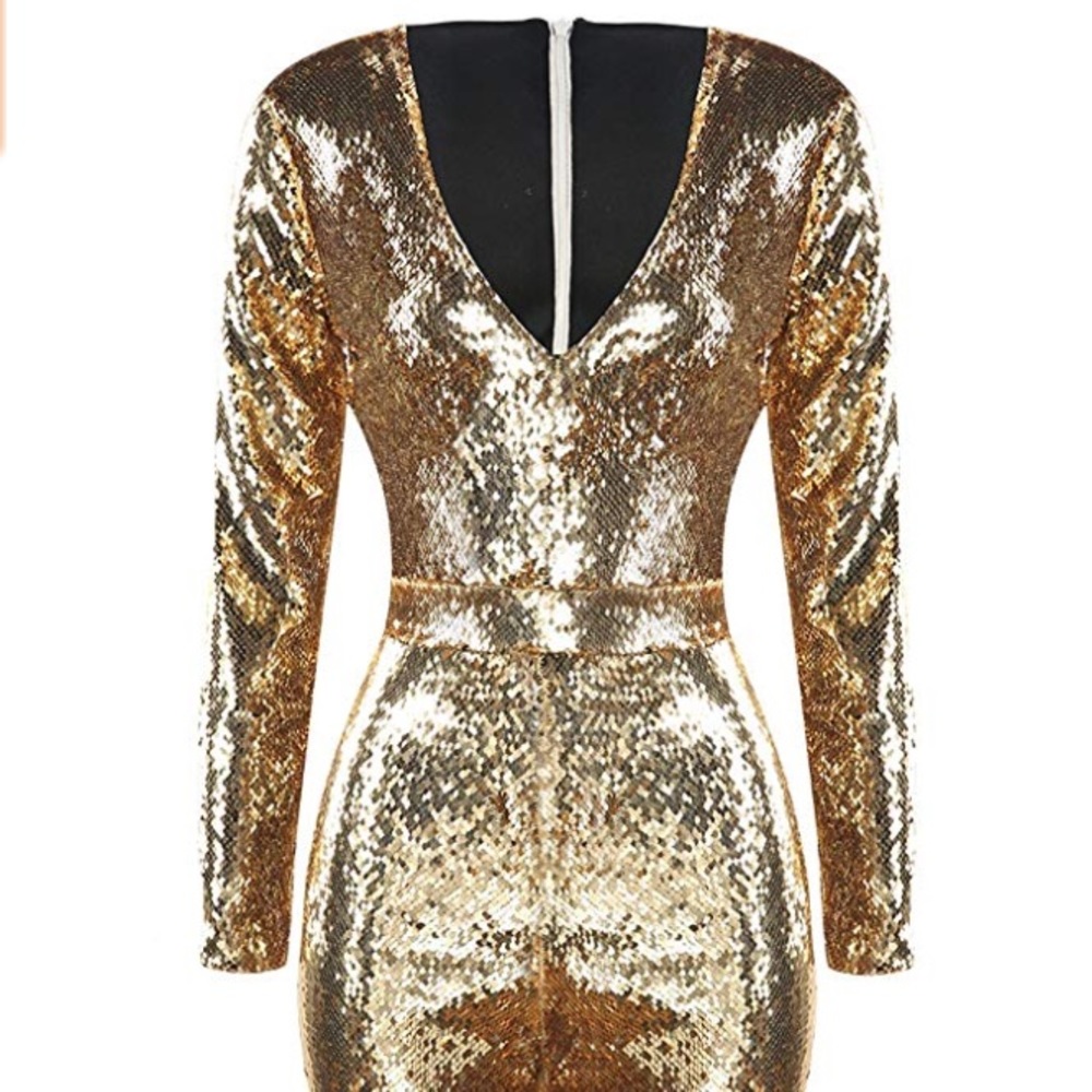 Brand New Sparkly Sequin V neck Romper